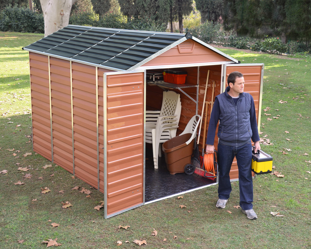 Skylight 6ft. x 10ft. Garden Shed - Amber Polycarbonate Panels