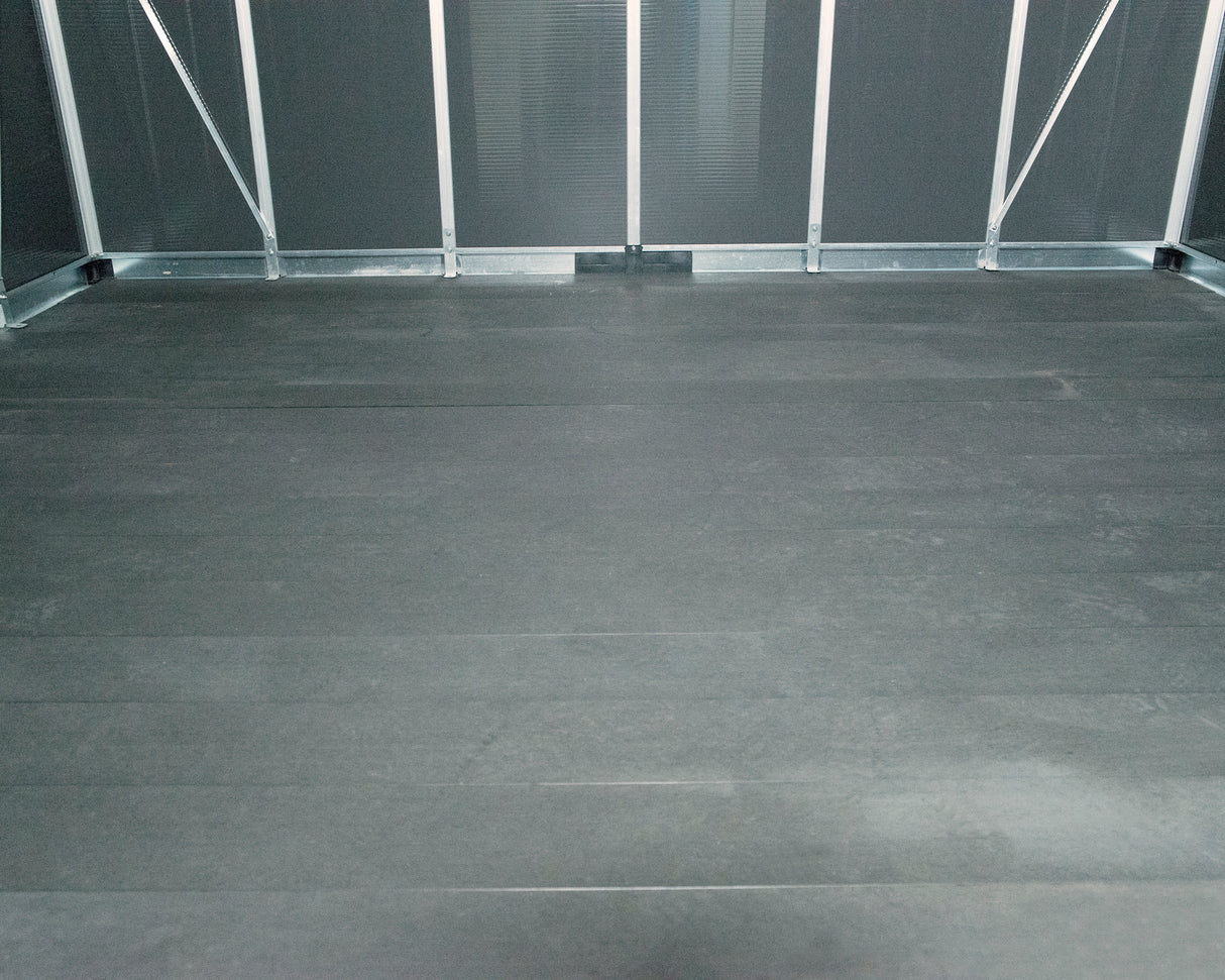 Yukon 11ft. x 17ft. Garden Shed With Floor - Dark Grey Polycarbonate Panels