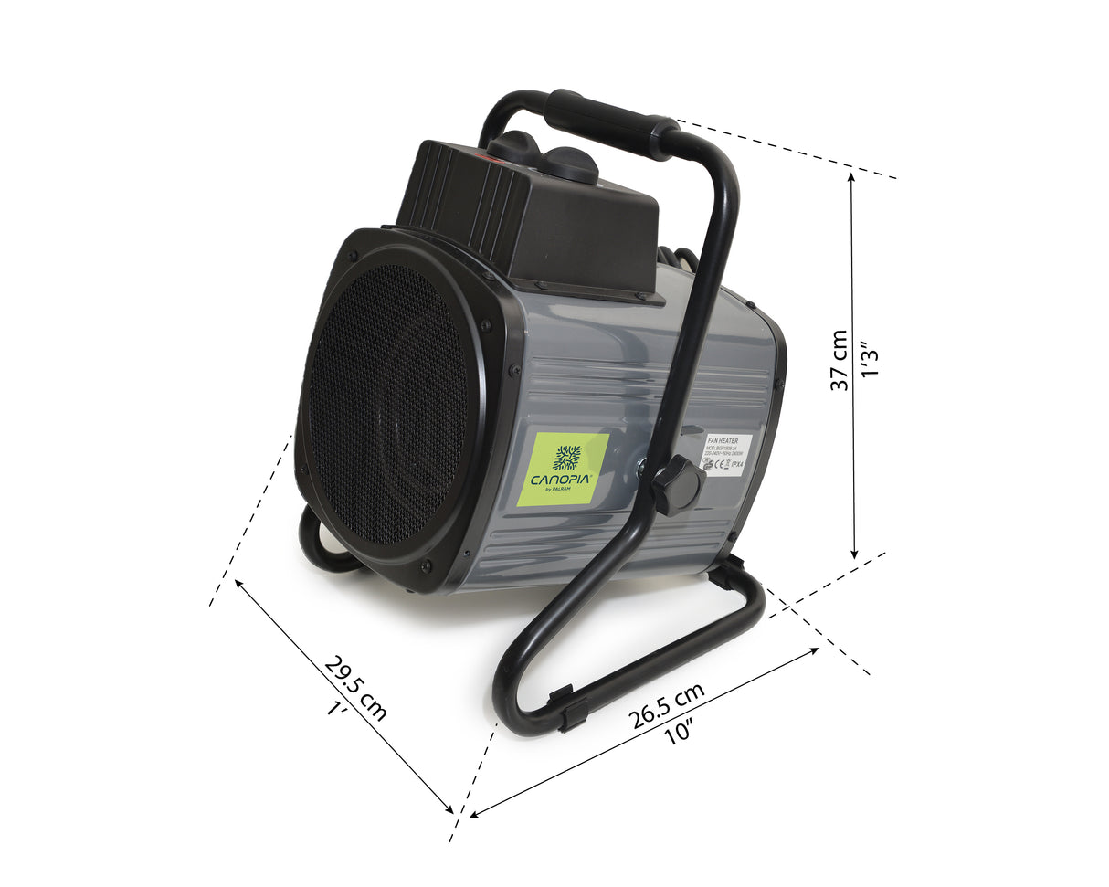 Portable Splash Resistant Greenhouse Fan Heater 2400W UK