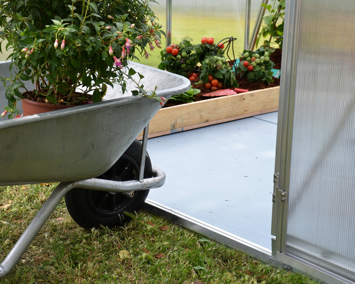 Balance 8' x 20' Greenhouse - Silver Aluminium Frame & Hybrid Polycarbonate Panels