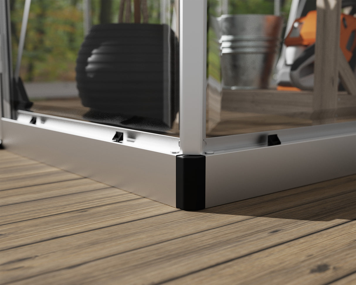 Harmony 6' x 12' Greenhouse - Silver Frame & Clear Polycarbonate Panels