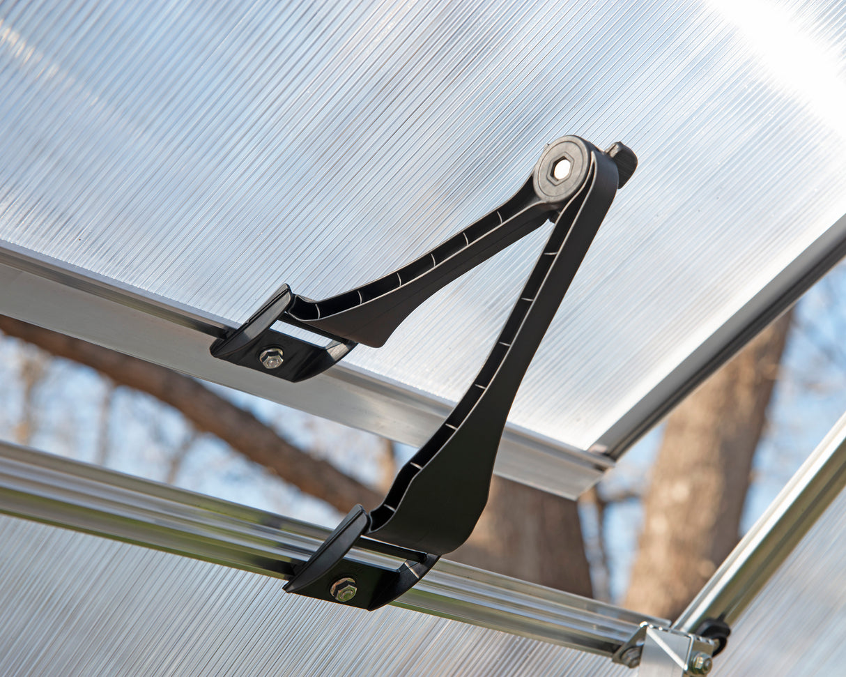 Balance 8' x 20' Greenhouse - Silver Aluminium Frame & Hybrid Polycarbonate Panels