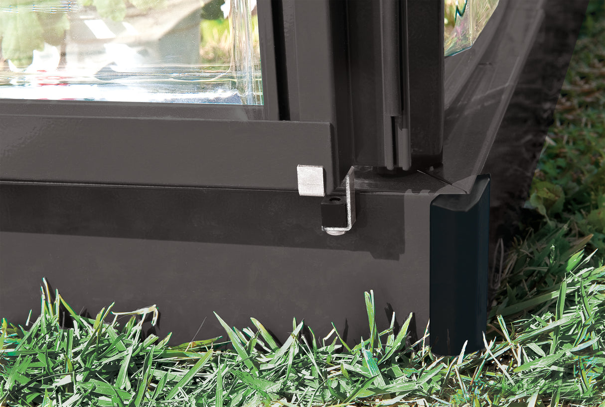 Hybrid 6' x 8' Greenhouse - Grey Frame & Hybrid Polycarbonate Panels