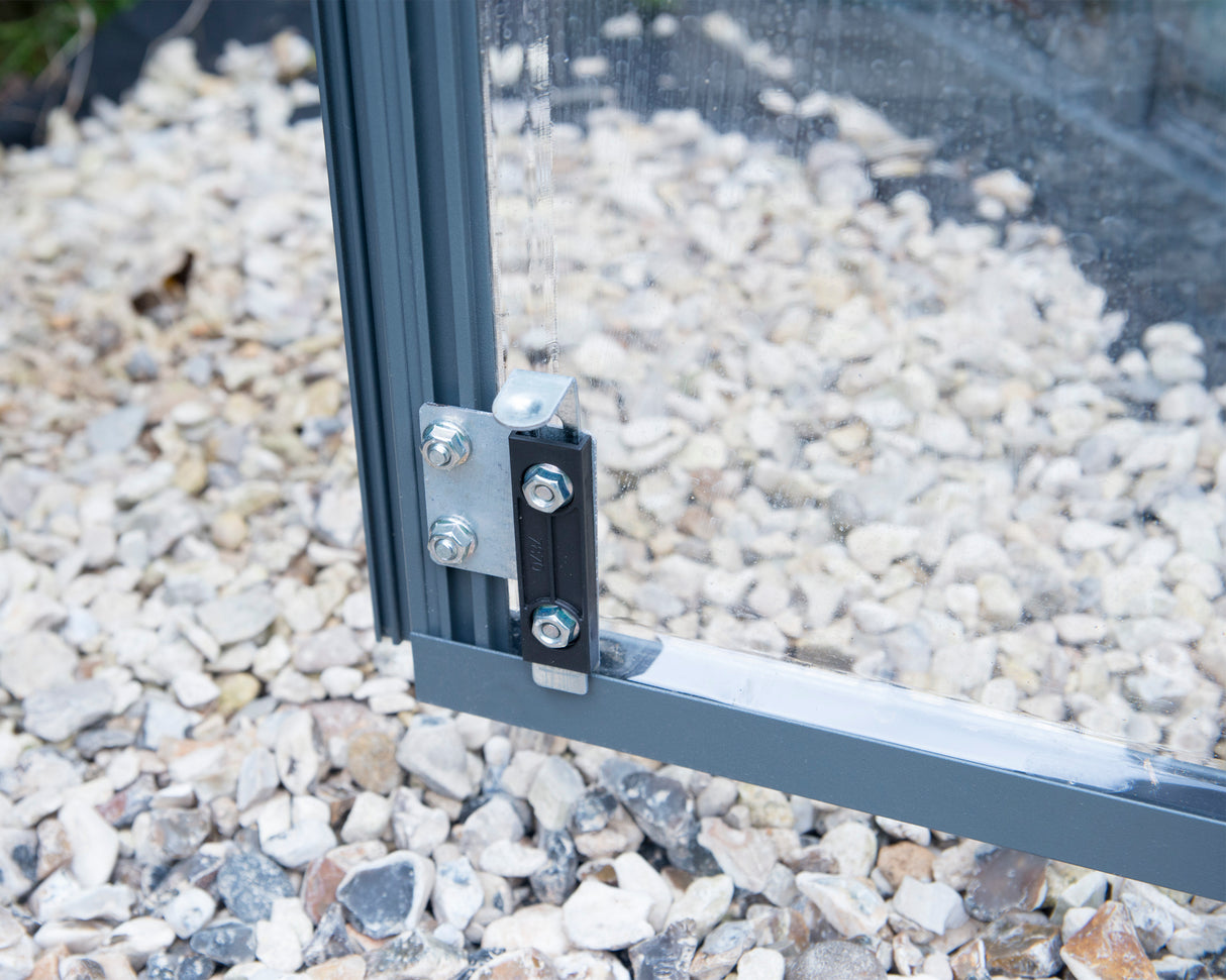 Oasis 12' Hexagonal Greenhouse - Grey Frame & Hybrid Polycarbonate Panels