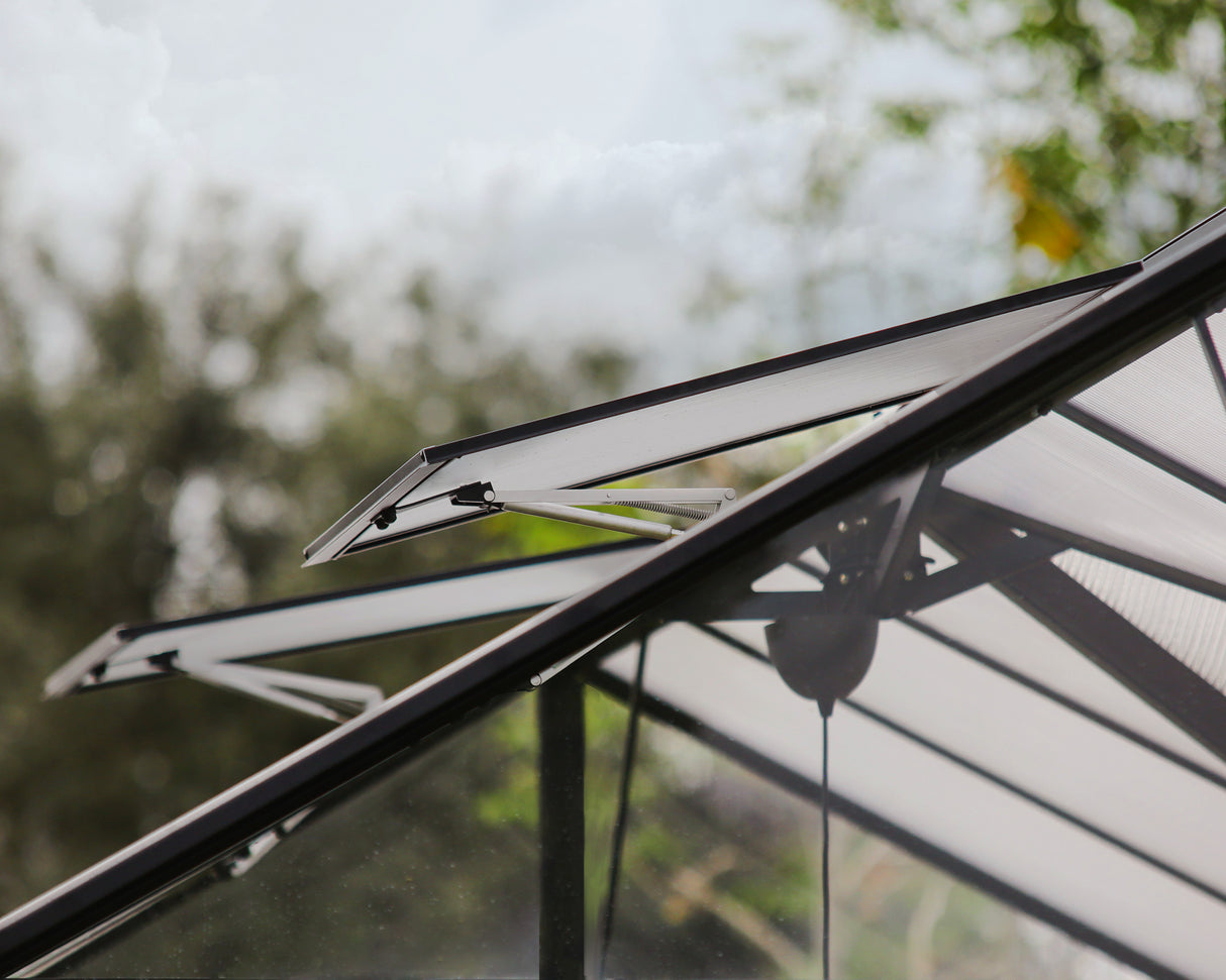 Triomphe 13' x 15' Greenhouse - Black Aluminium Frame & Clear Polycarbonate Panels