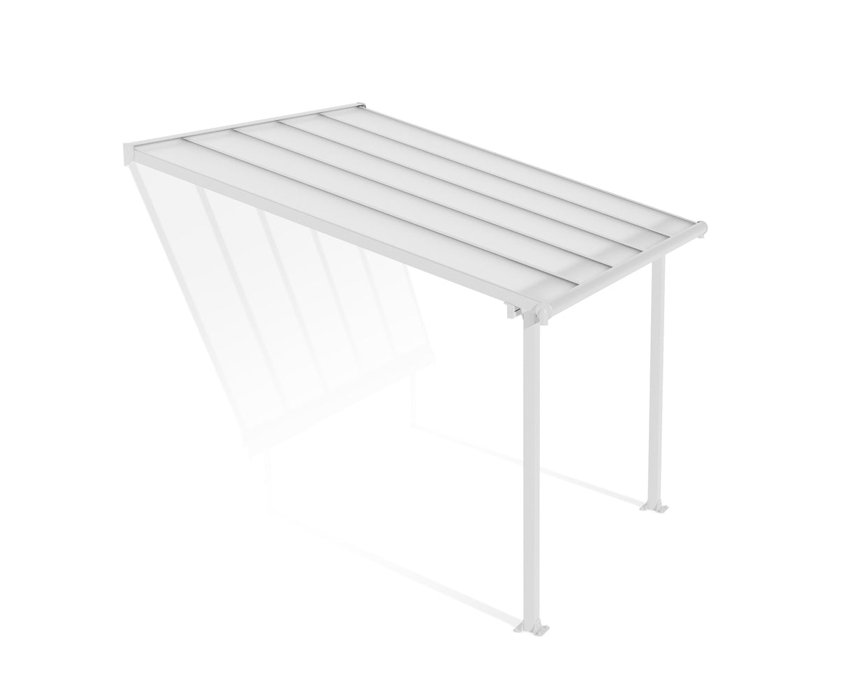 Olympia Patio Cover 3m x 3m - White Frame & Clear Polycarbonate