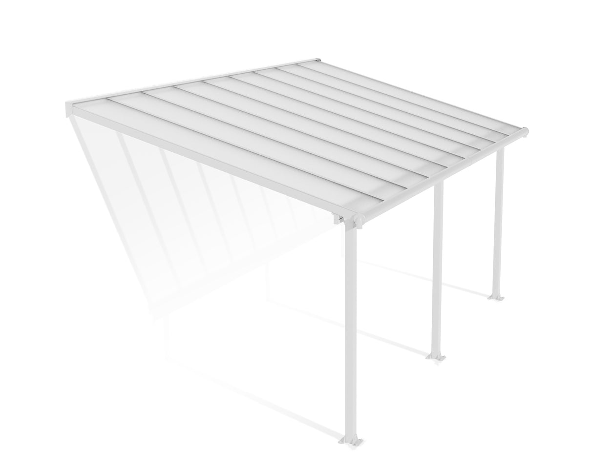 Olympia Patio Cover 3m x 5.5m - White Frame & Clear Polycarbonate