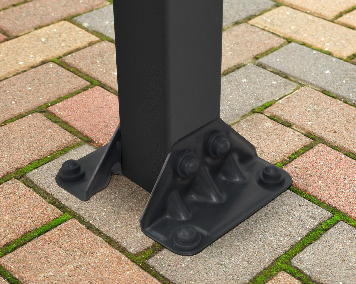 Olympia Patio Cover 3m x 9.2m - Grey Frame & Clear Polycarbonate