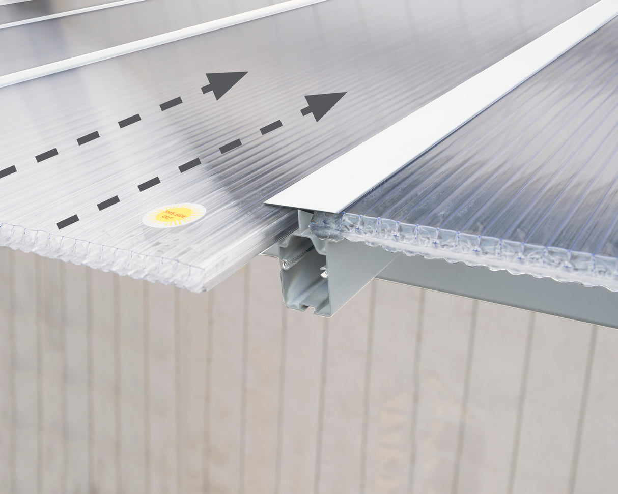 Olympia Patio Cover 3m x 3m - White Frame & Clear Polycarbonate