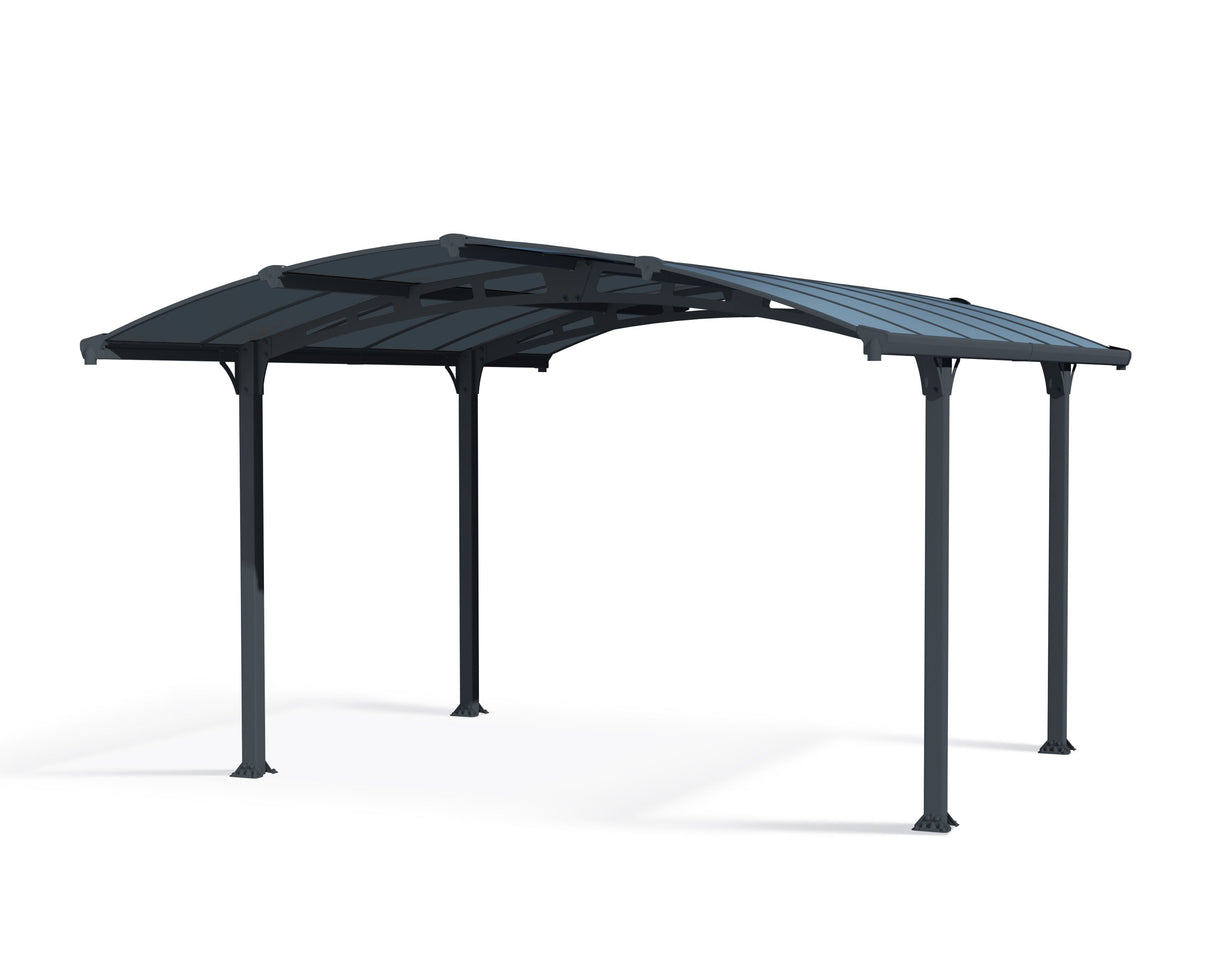 Arcadia 4300 Carport - Grey with Polycarbonate Roof