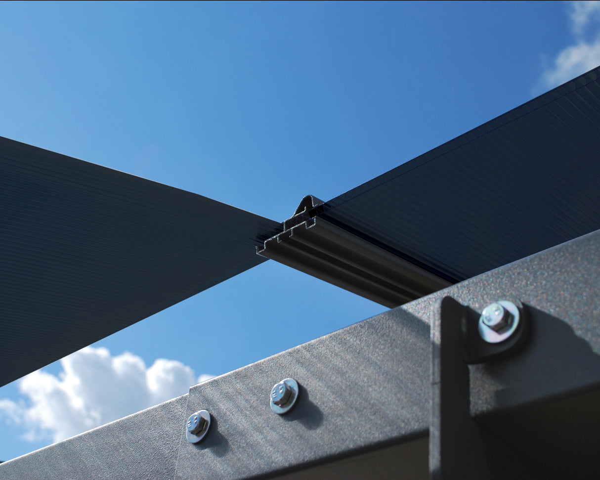 Arcadia 4300 Carport - Grey with Polycarbonate Roof