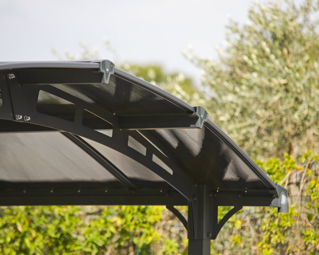 Arcadia 4300 Carport - Grey with Polycarbonate Roof