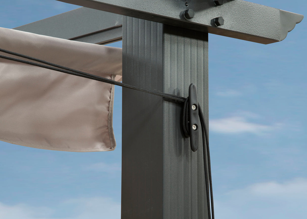 Aluminium Pergola 3m x 3m Garden Shade - Grey