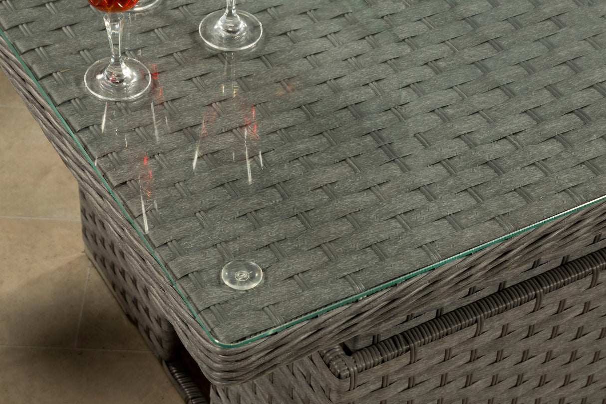 Richmond Rattan Aluminium Corner Set with Height Adjustable Table - Grey UNDELIVERED/RETURNED
