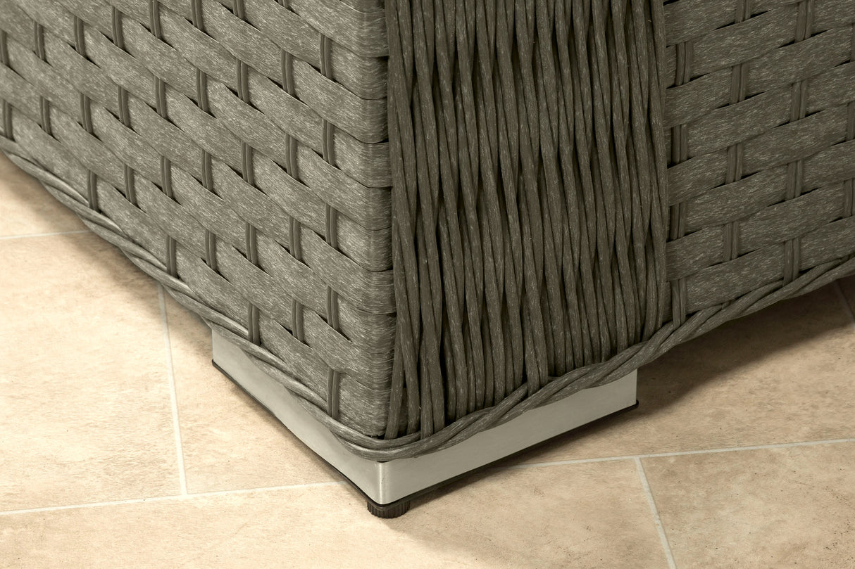 Richmond Rattan Aluminium Corner Set with Height Adjustable Table - Grey UNDELIVERED/RETURNED