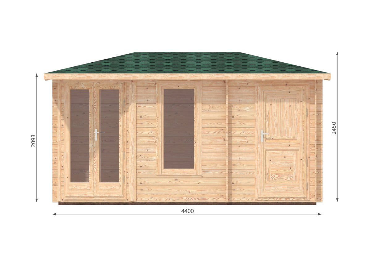 Shire Rita 10x14 44mm Corner Log Cabin