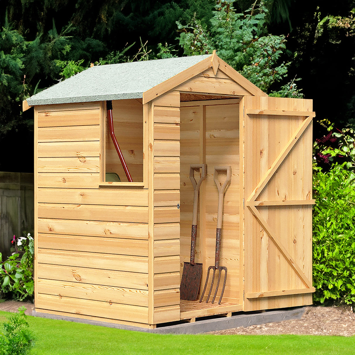 Shetland 4 ft x 4 ft Shiplap Apex Shed