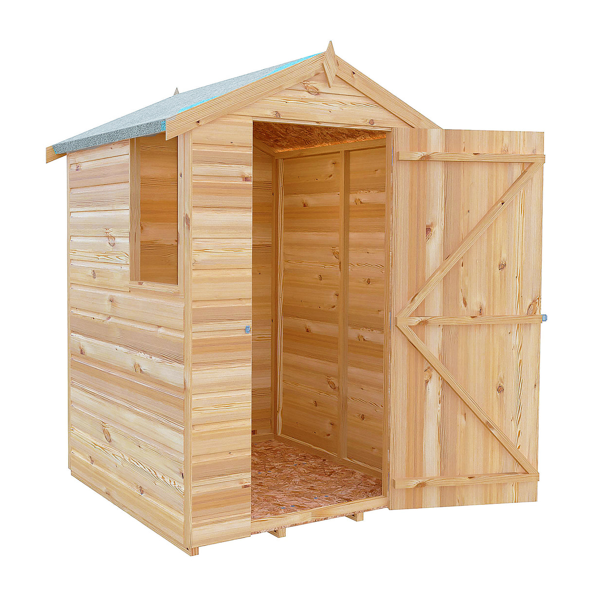 Shetland 4 ft x 4 ft Shiplap Apex Shed