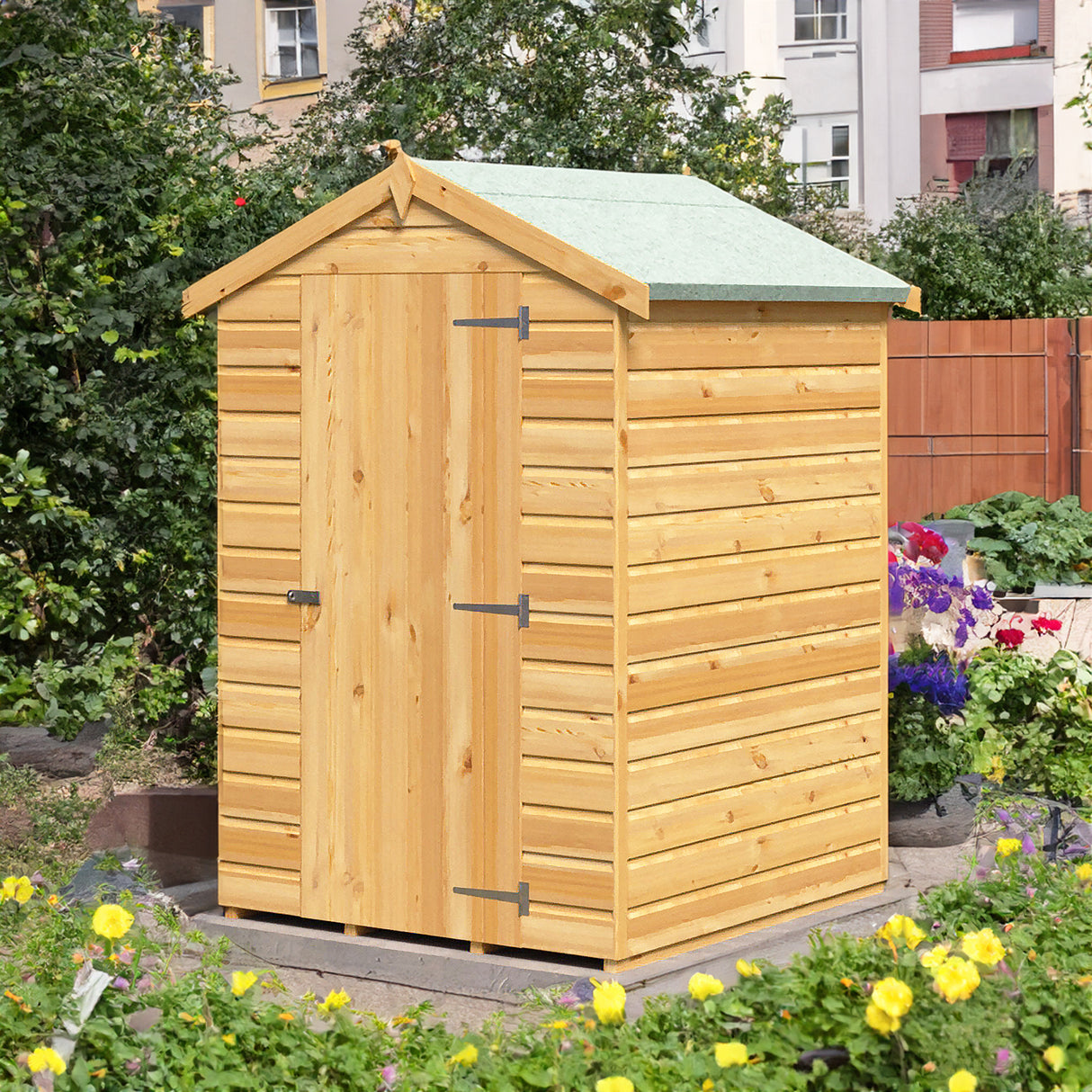 Shetland 4 ft x 4 ft Shiplap Apex Shed