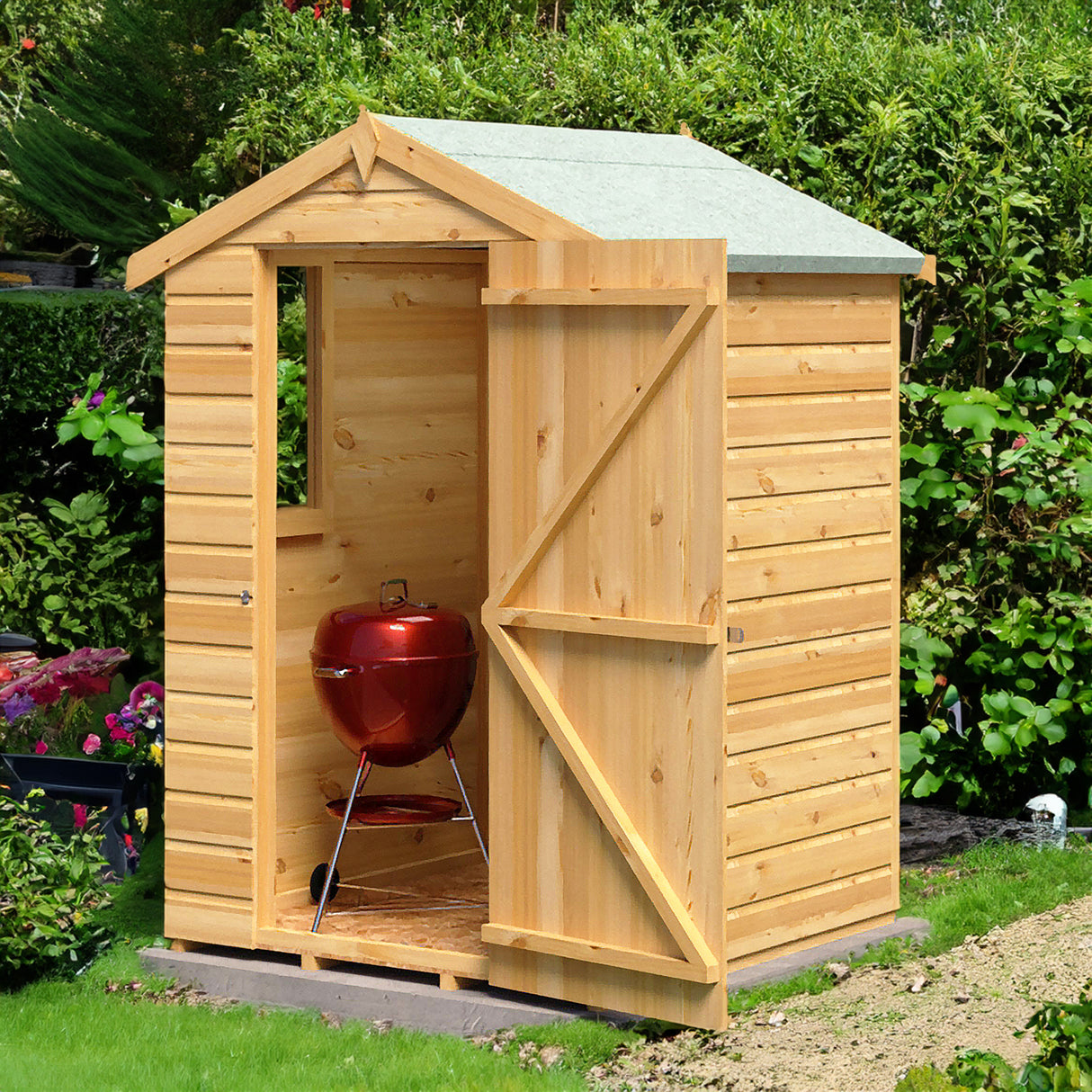 Shetland 4 ft x 4 ft Shiplap Apex Shed