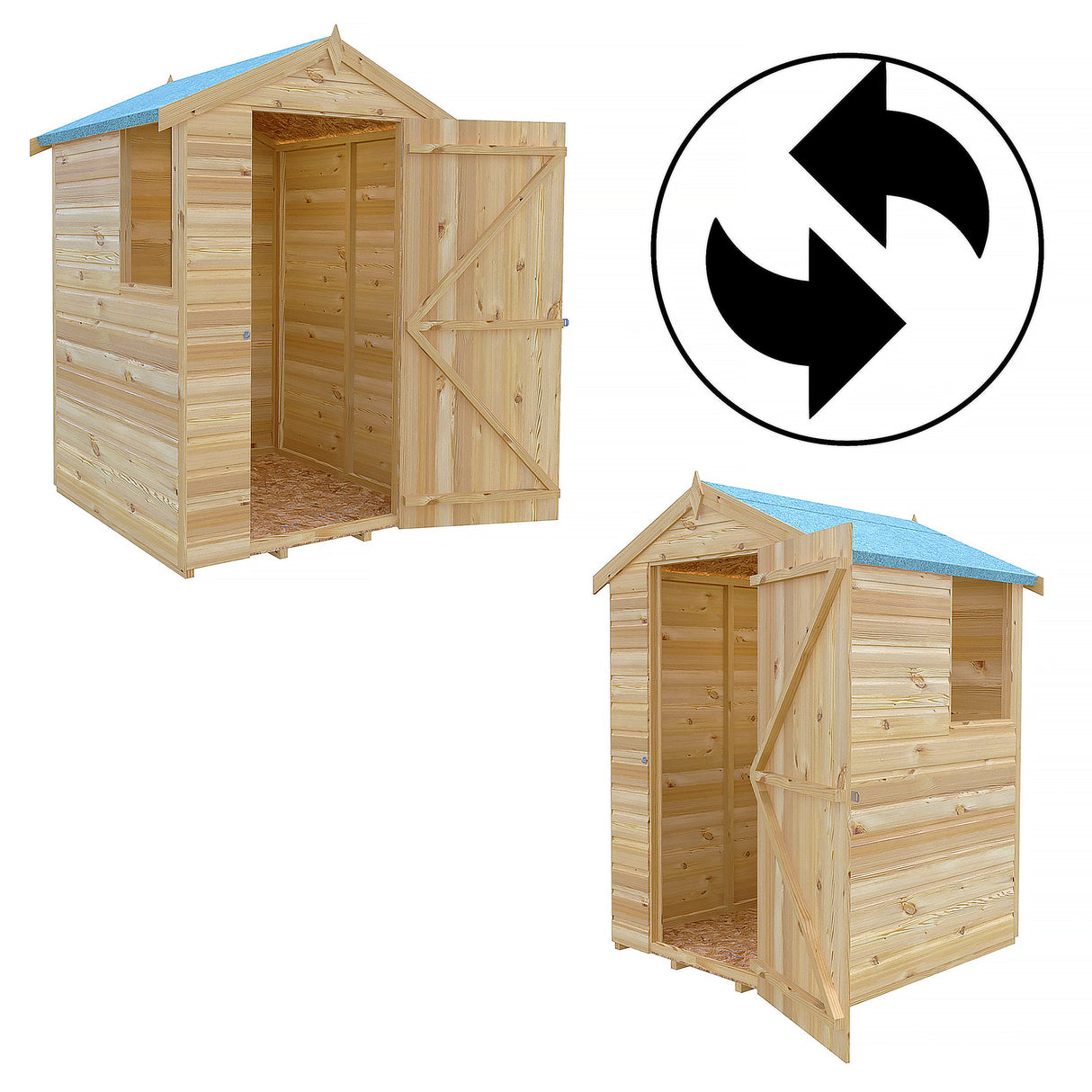 Shetland 4 ft x 4 ft Shiplap Apex Shed