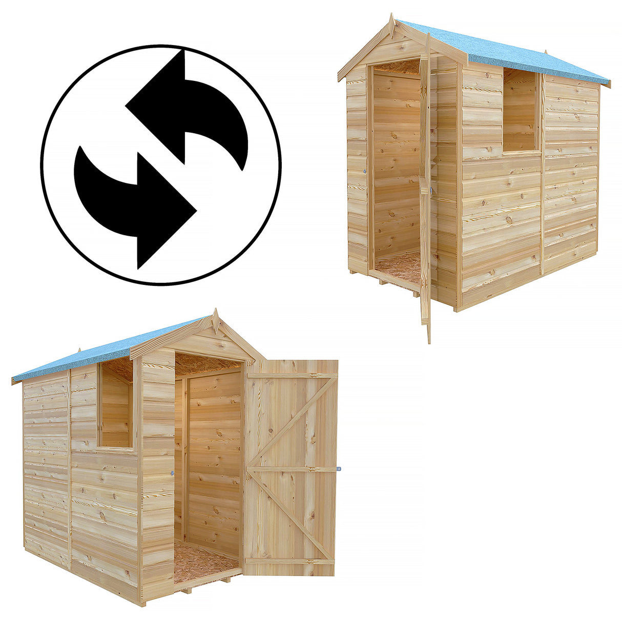 Shire Shetland Shiplap Apex Shed 6x4