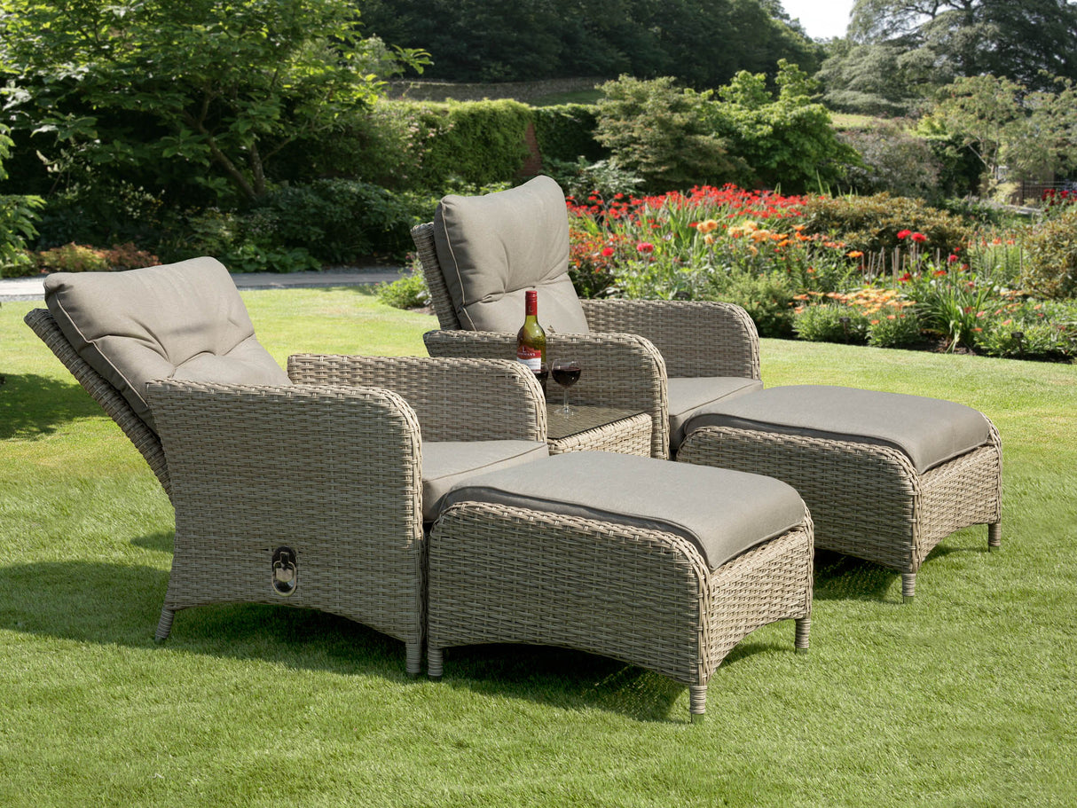 Sarasota 5 Piece Reclining Set - Natural