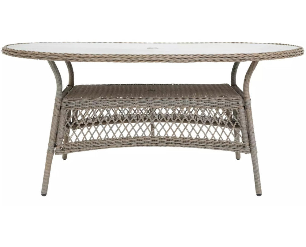 Palermo Serena 6 Seat Dining Set with Parasol