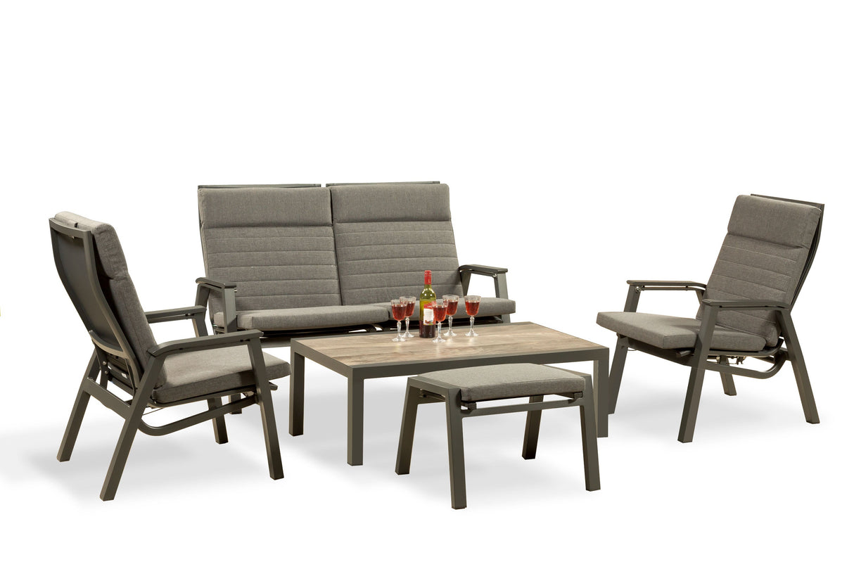 Atlas Reclining Garden Furniture Set 4 Seat 2 Year Warranty