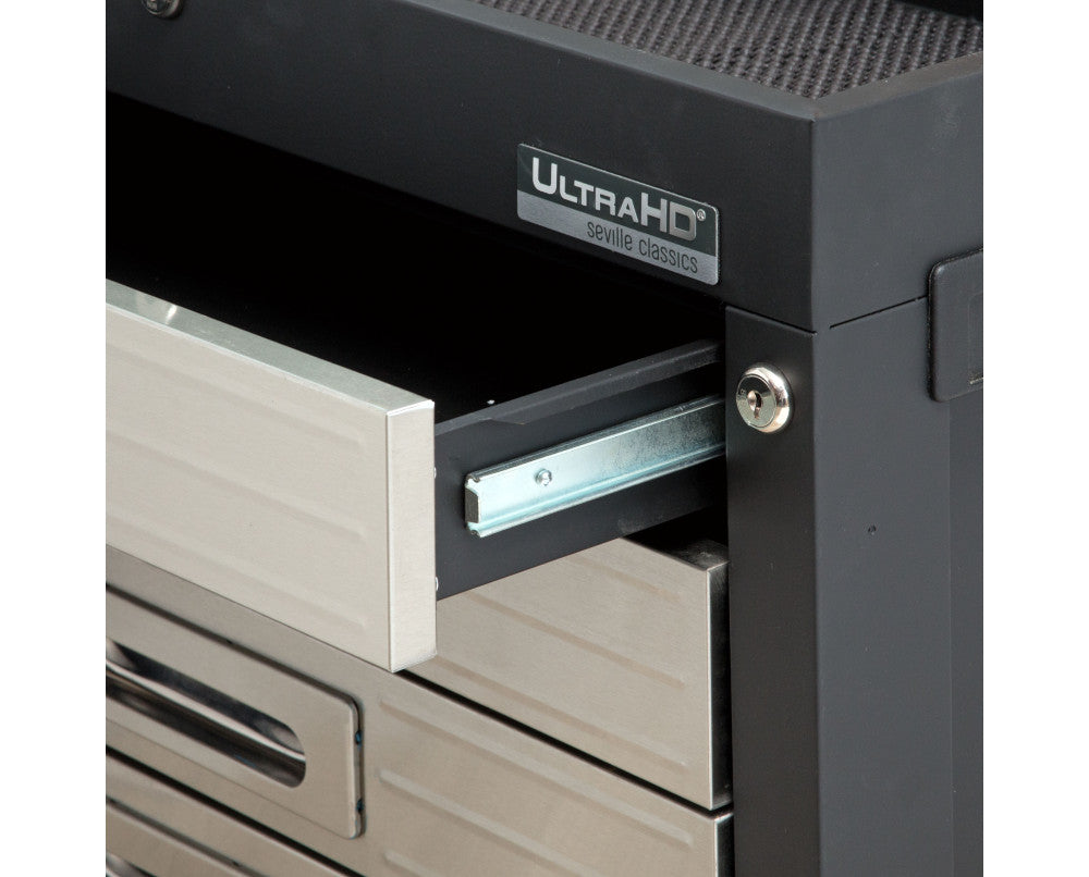 4 Drawer Timber Top Tool Chest with Lockable Compartments