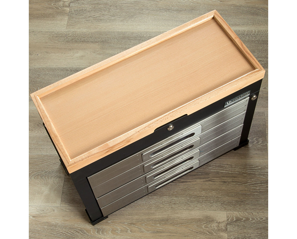 4 Drawer Timber Top Tool Chest with Lockable Compartments