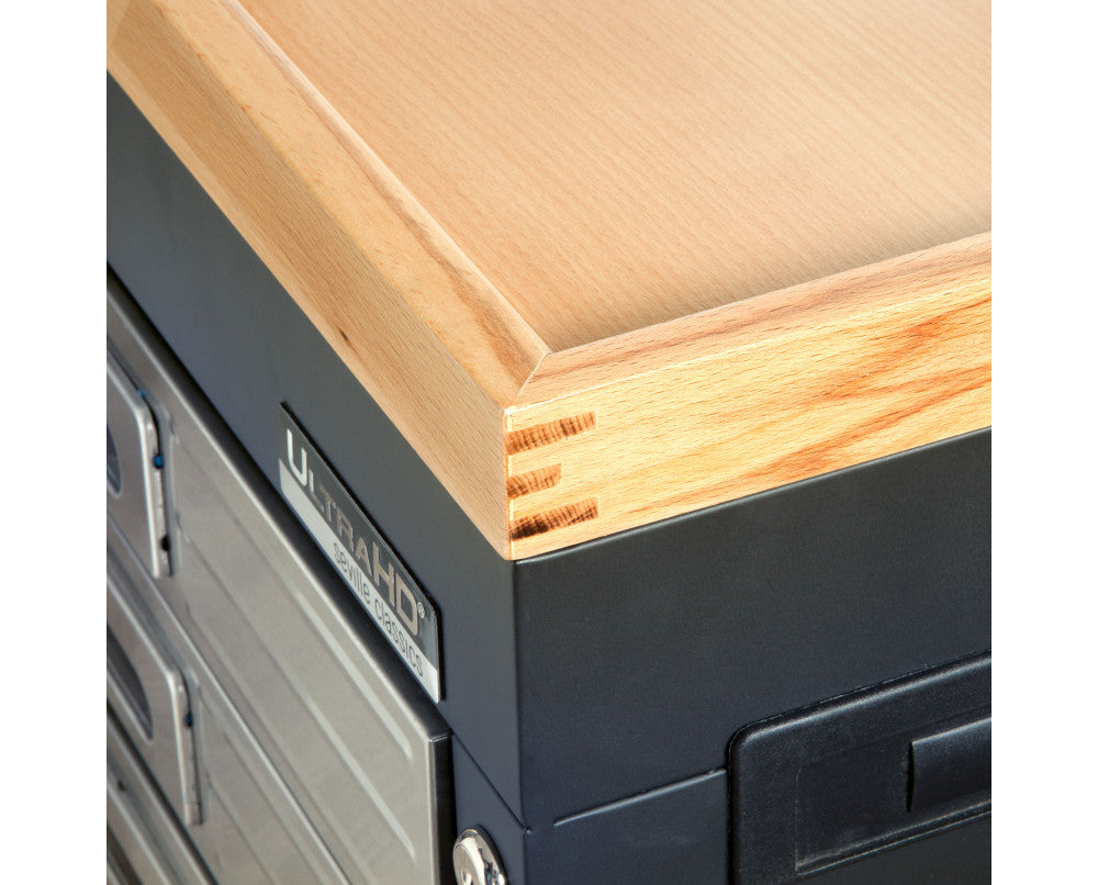 4 Drawer Timber Top Tool Chest with Lockable Compartments