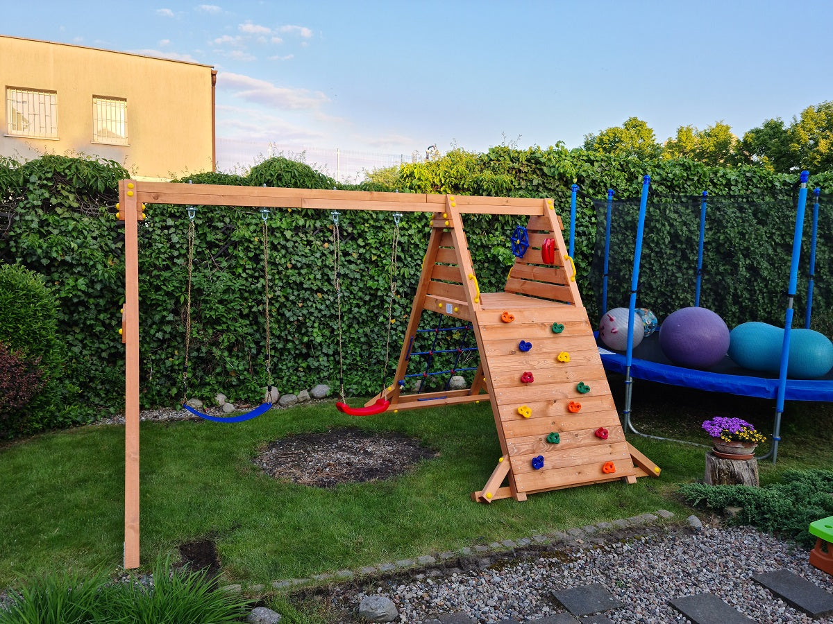 Shire Spider King Teak Painted Climbing Frame