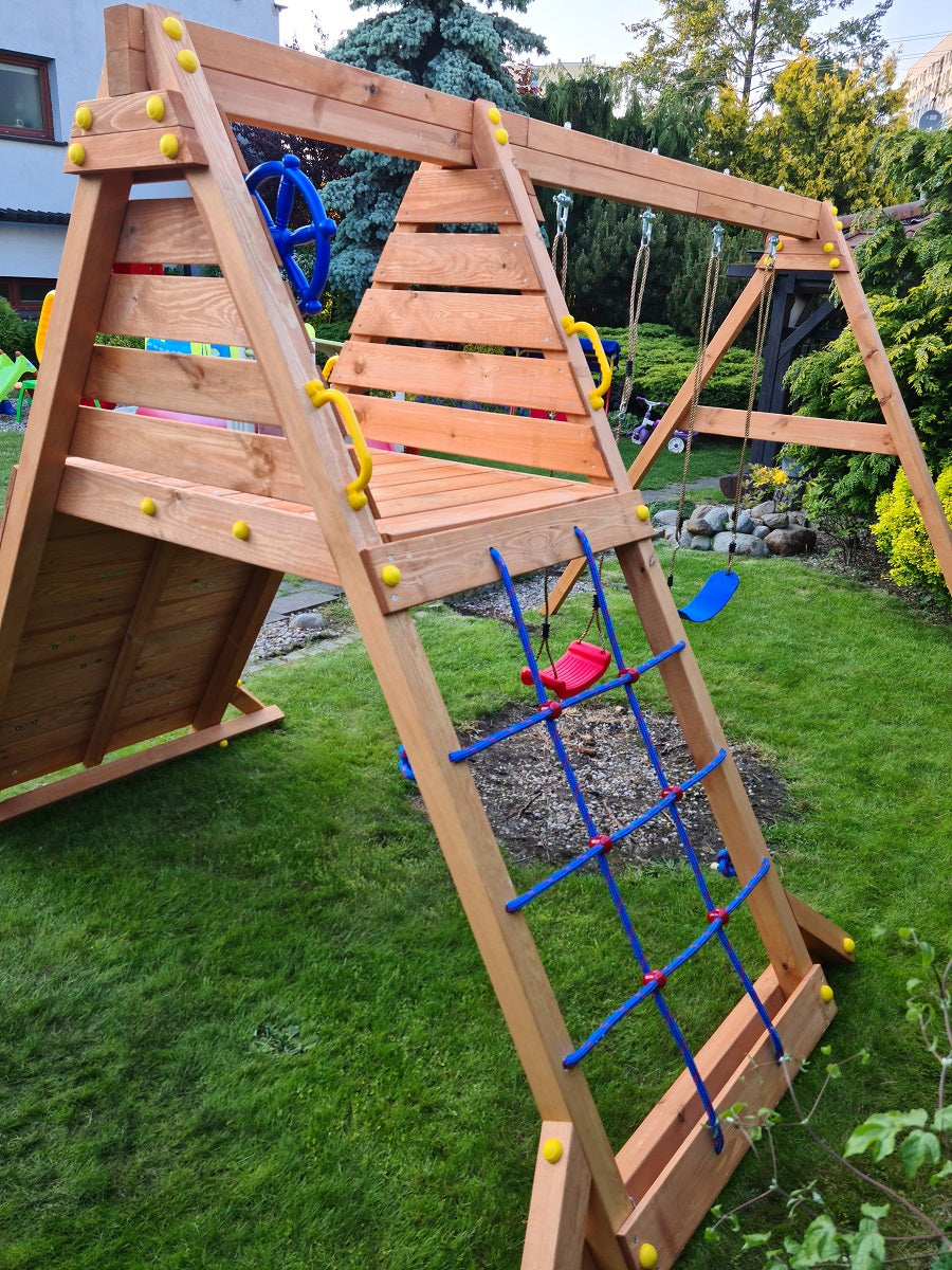Shire Spider King Teak Painted Climbing Frame