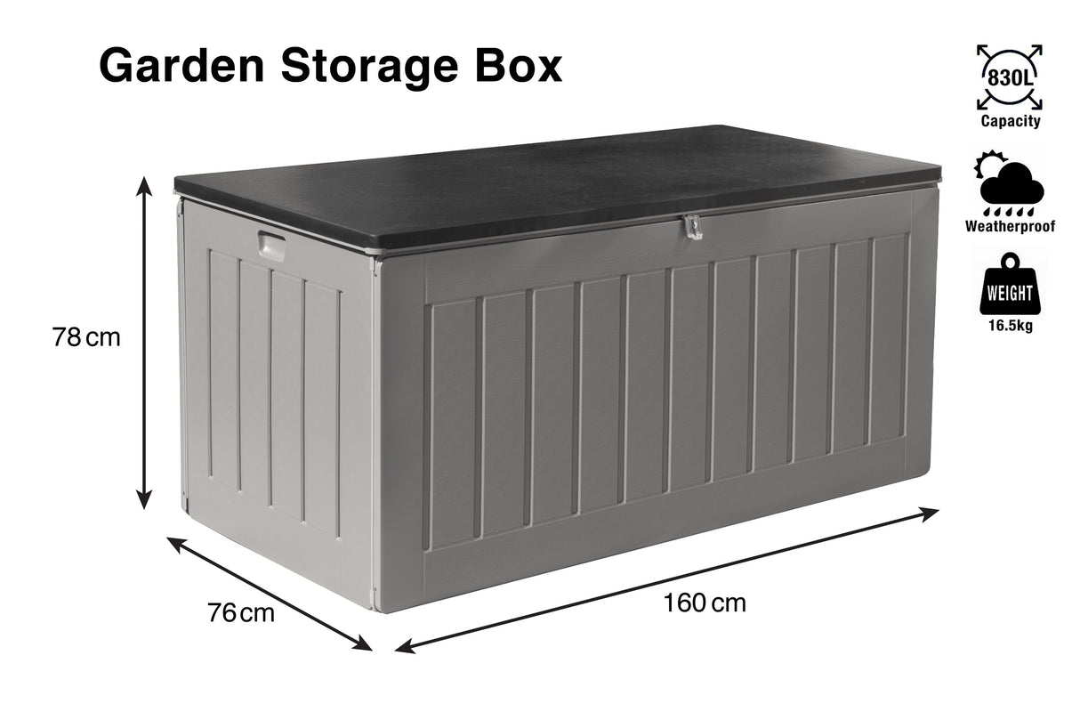 Huge Grey 830L Outdoor Storage Box