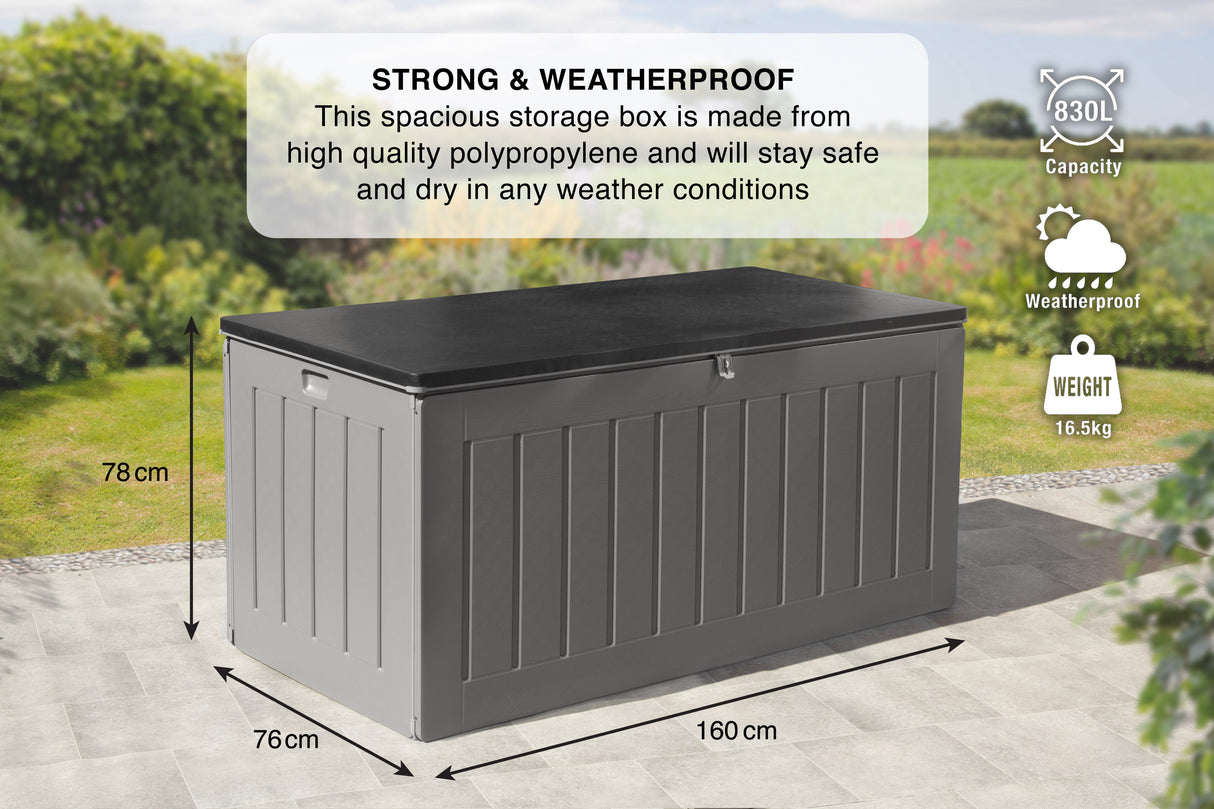 Huge Grey 830L Outdoor Storage Box