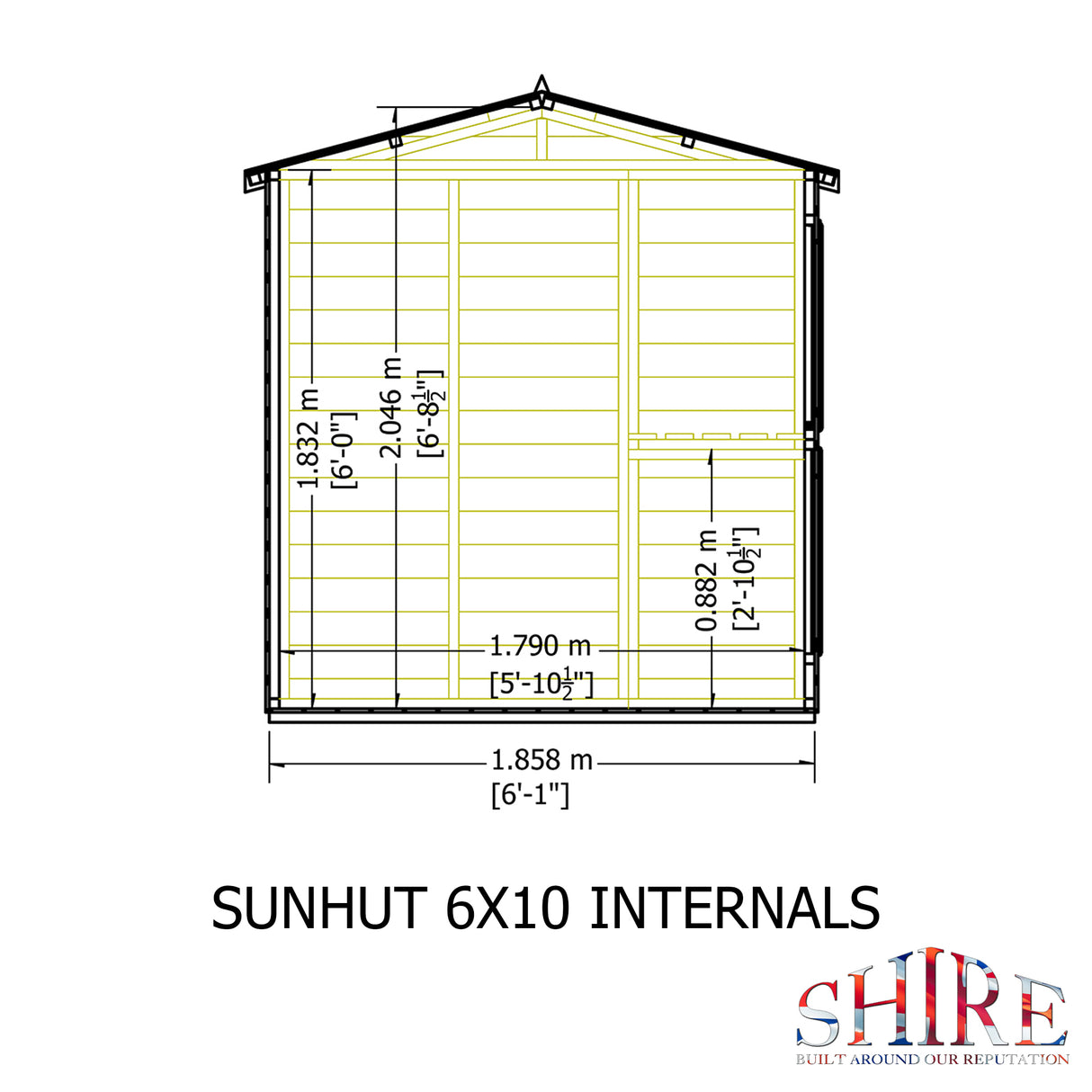 Shire Sun Hut 6x10 Potting Shed