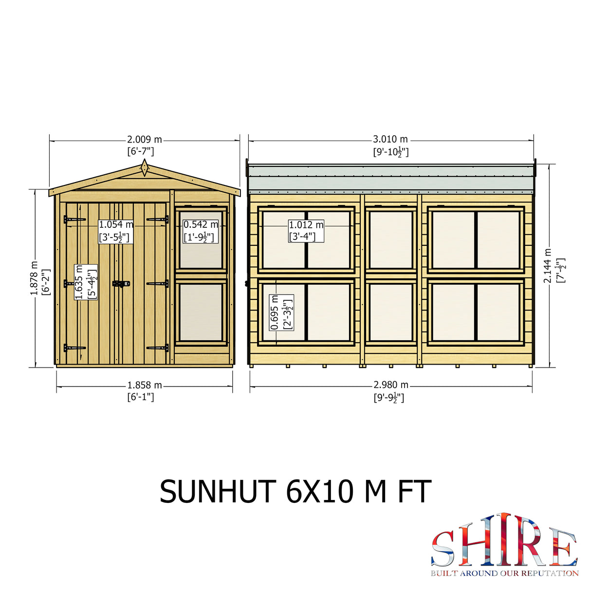 Shire Sun Hut 6x10 Potting Shed