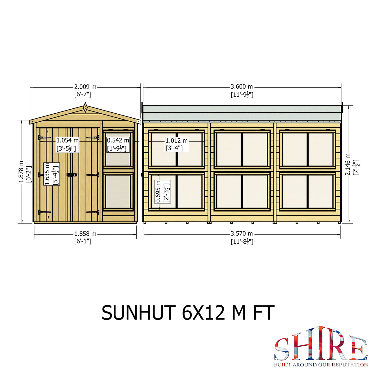 Shire Sun Hut 6x12 Potting Shed