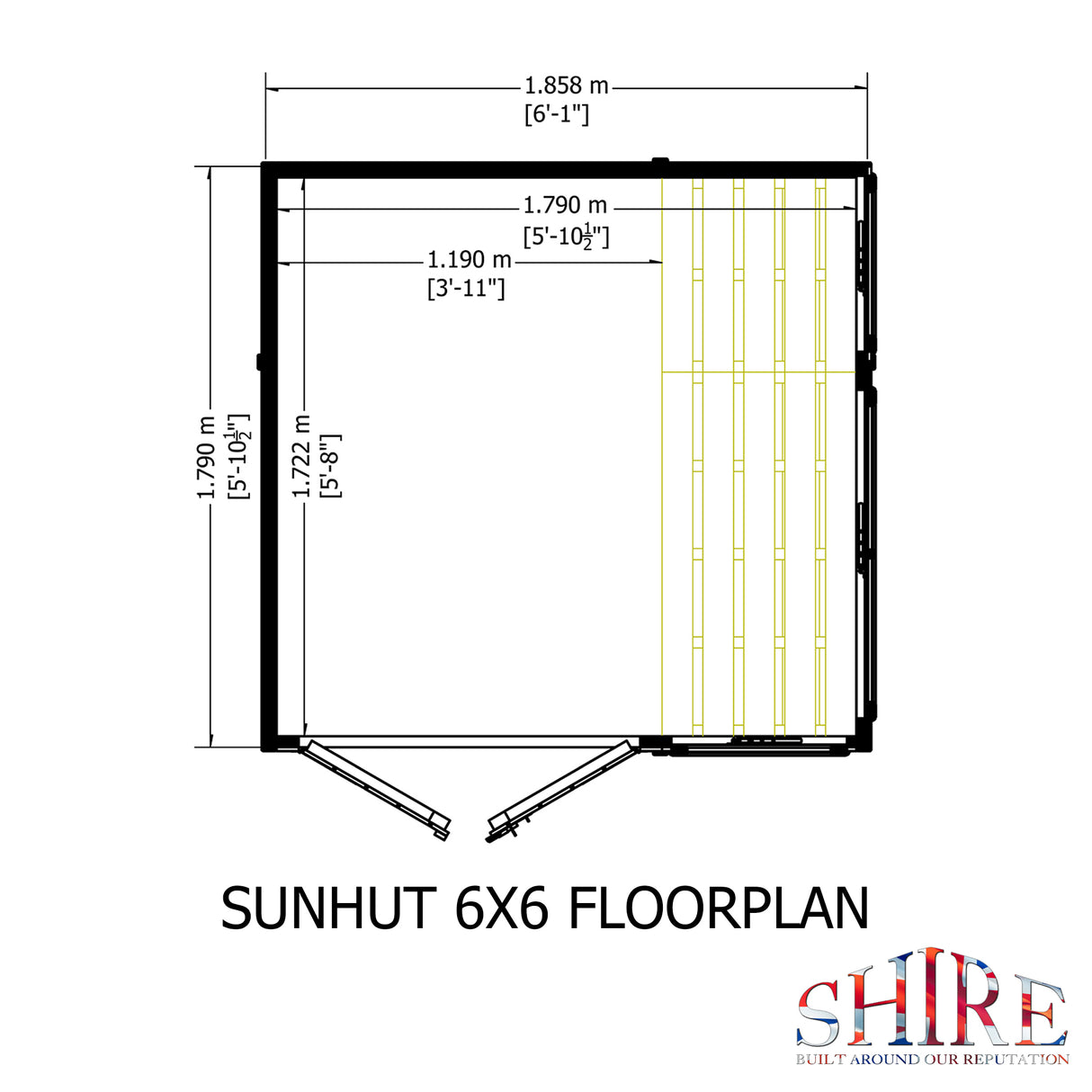 Shire Sun Hut 6x6 Potting Shed