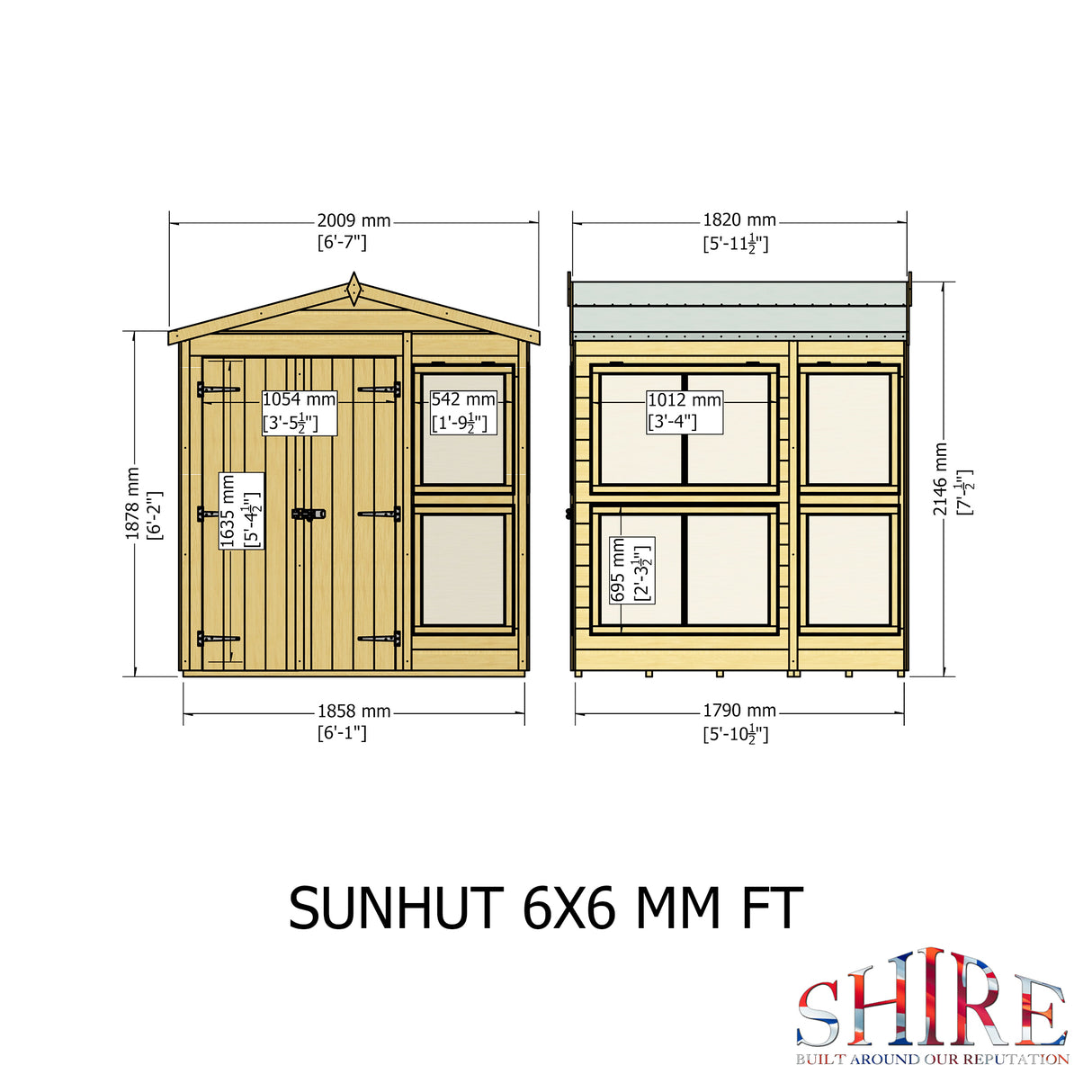 Shire Sun Hut 6x6 Potting Shed
