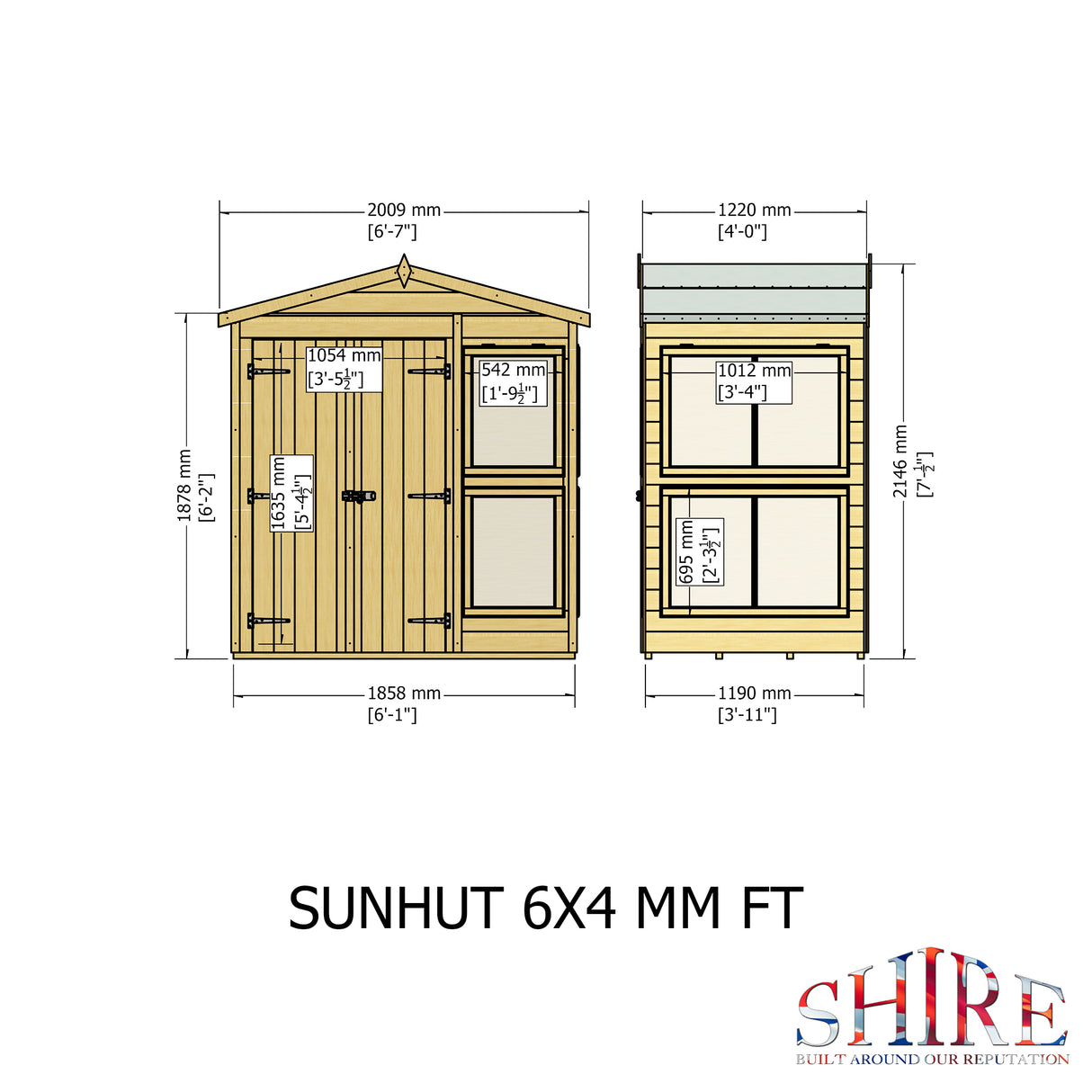 Shire Sun Hut 6x4 Potting Shed