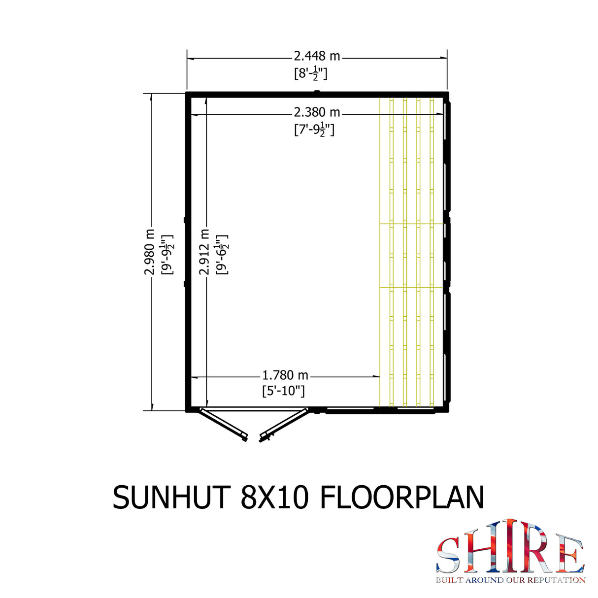 Shire Sun Hut 8x10 Potting Shed