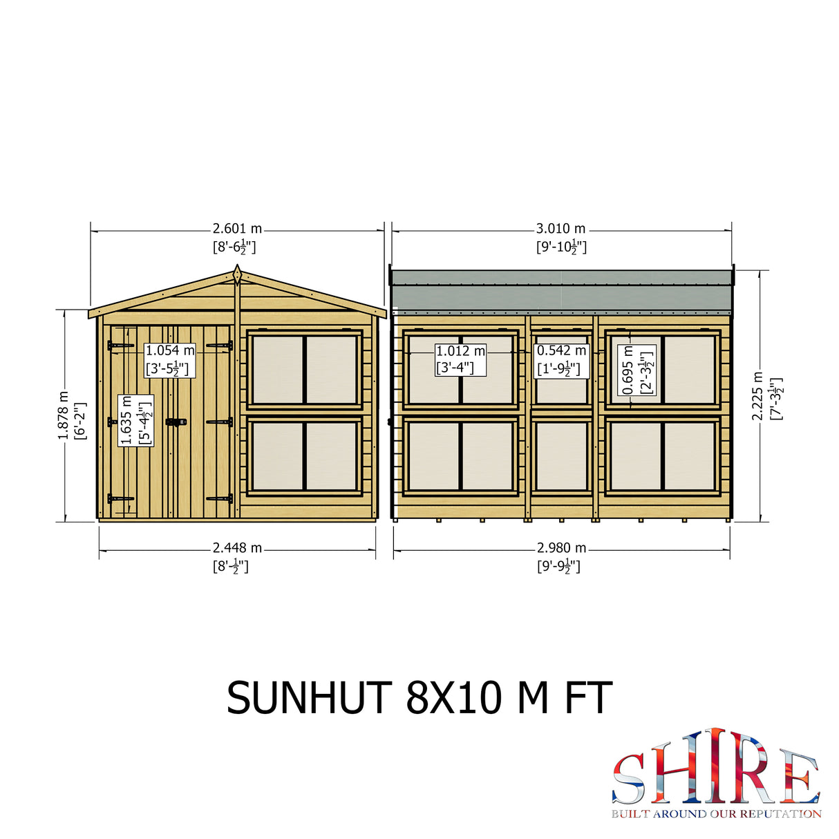 Shire Sun Hut 8x10 Potting Shed