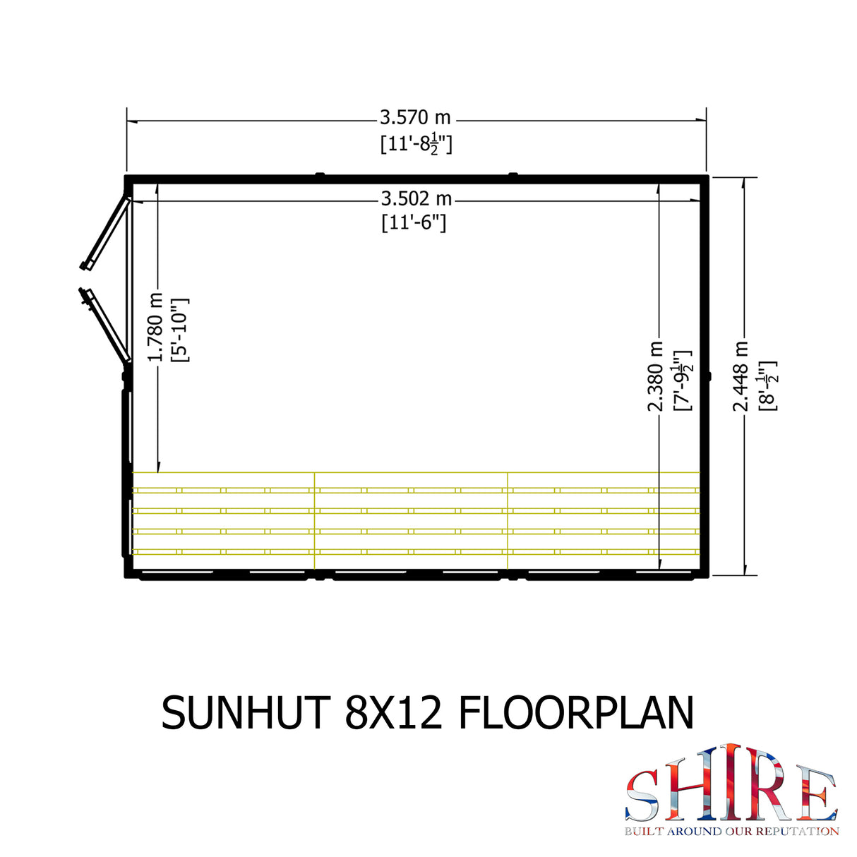 Shire Sun Hut 8x12 Potting Shed