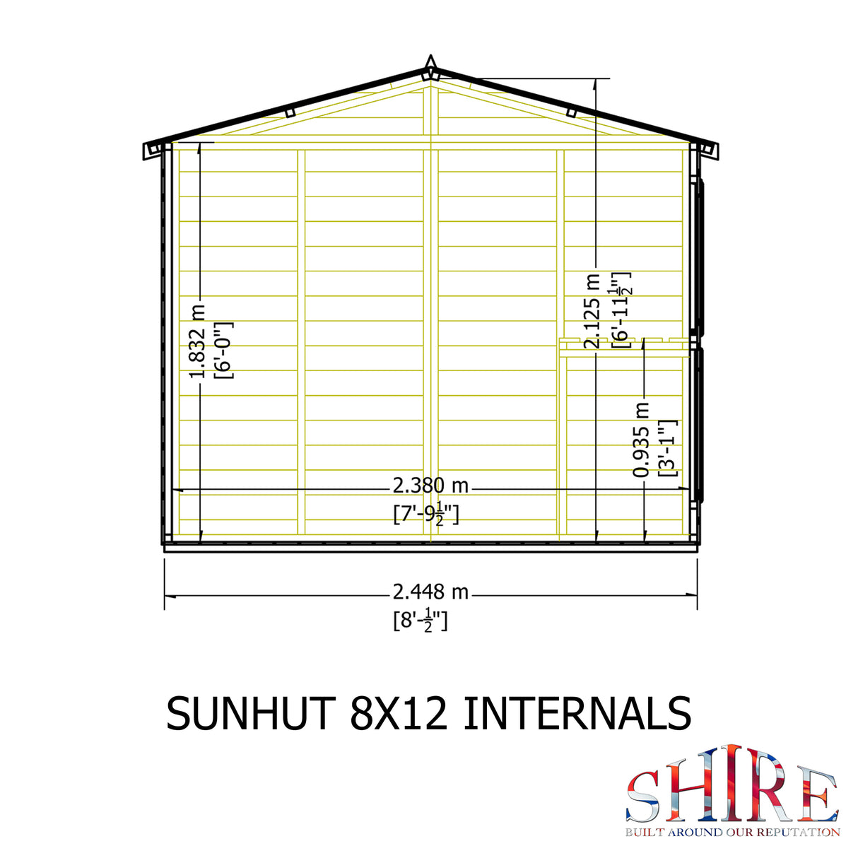 Shire Sun Hut 8x12 Potting Shed