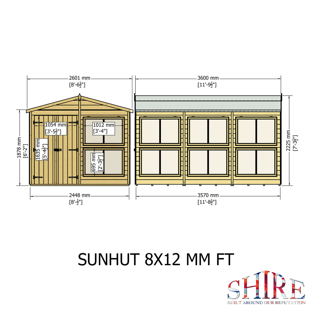 Shire Sun Hut 8x12 Potting Shed