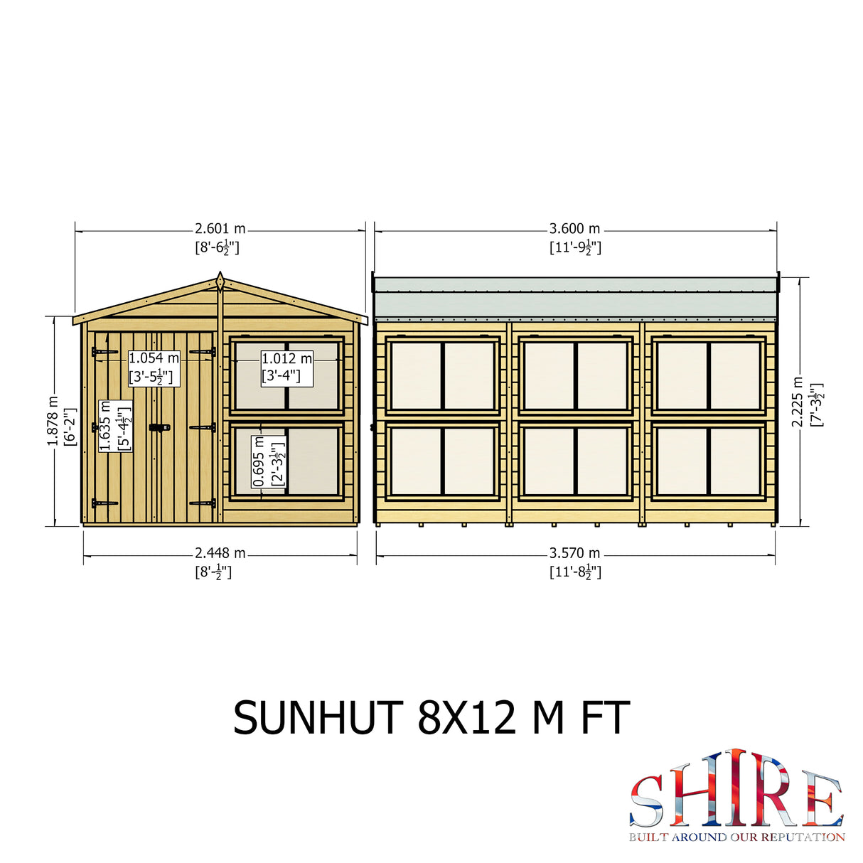 Shire Sun Hut 8x12 Potting Shed