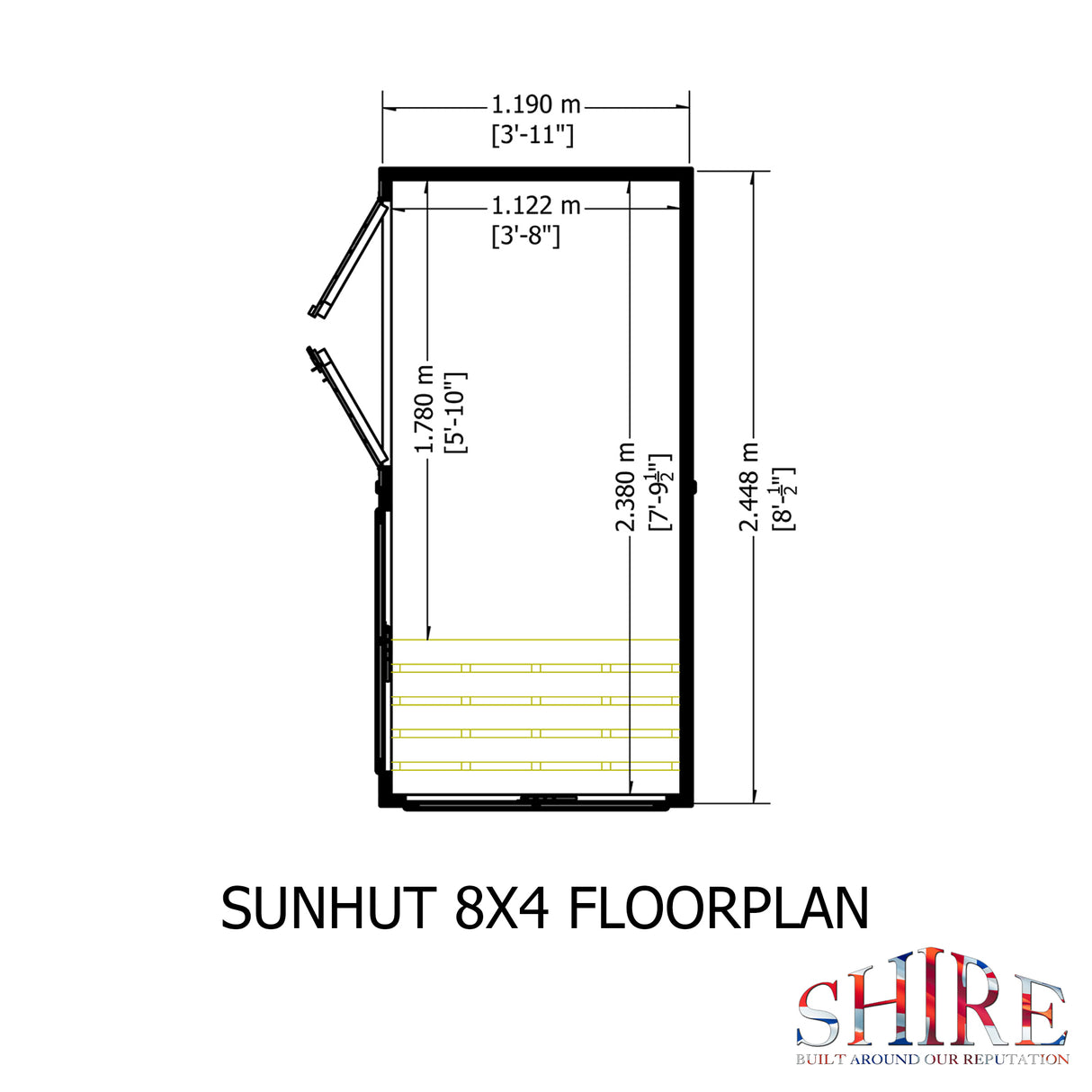 Shire Sun Hut 8x4 Potting Shed