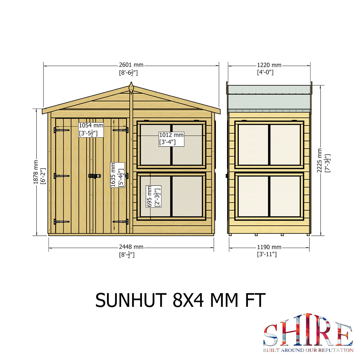 Shire Sun Hut 8x4 Potting Shed